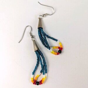 Colorful Seed Bead Loop Earrings